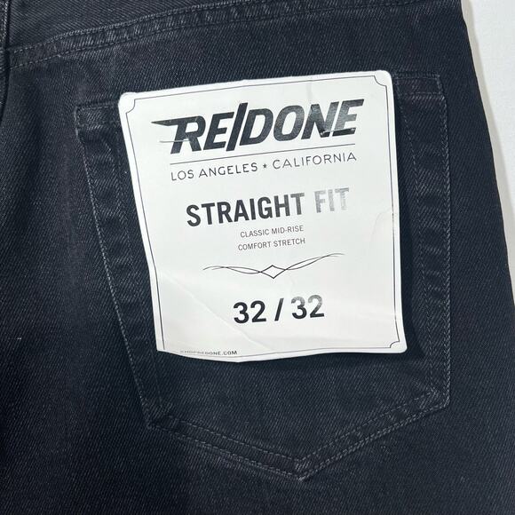 RE/DONE Staight Fit Black Jeans Mens 32/32 - Picture 4 of 7